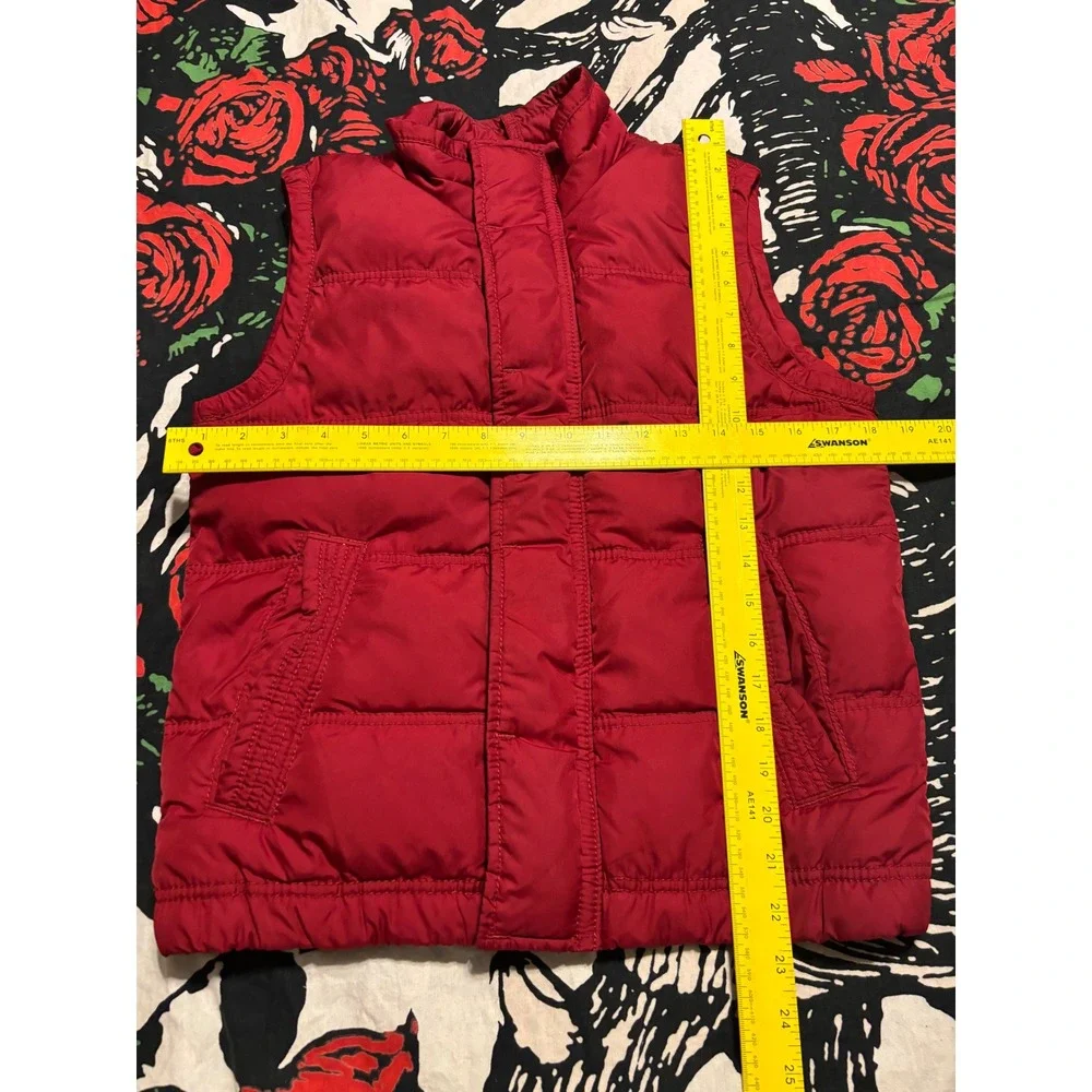Abercrombie Kids Red Kempshall Puffer Vest Boys Size Large Quilted Sleeveless